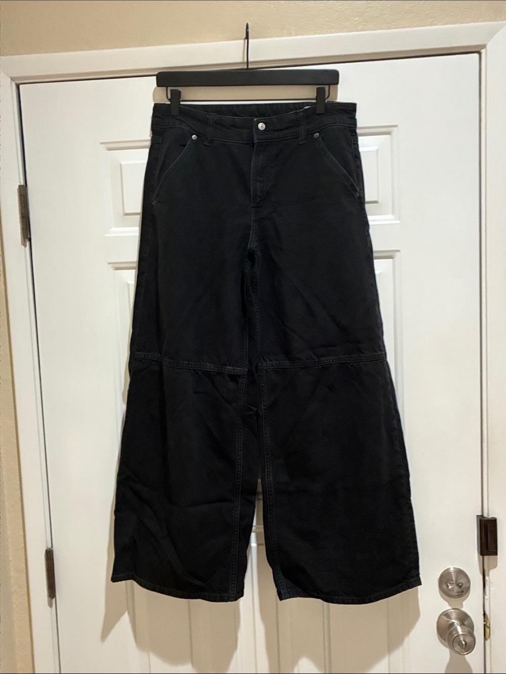 GAP off Black baggy Wide-Leg mid rise jeans